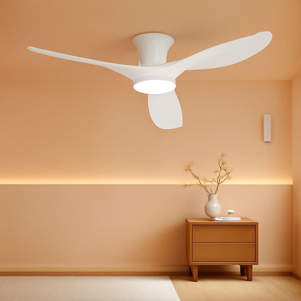 52 Inch Ceiling Fan With Remote And Quiet DC Motor For Bedroom And Living Room