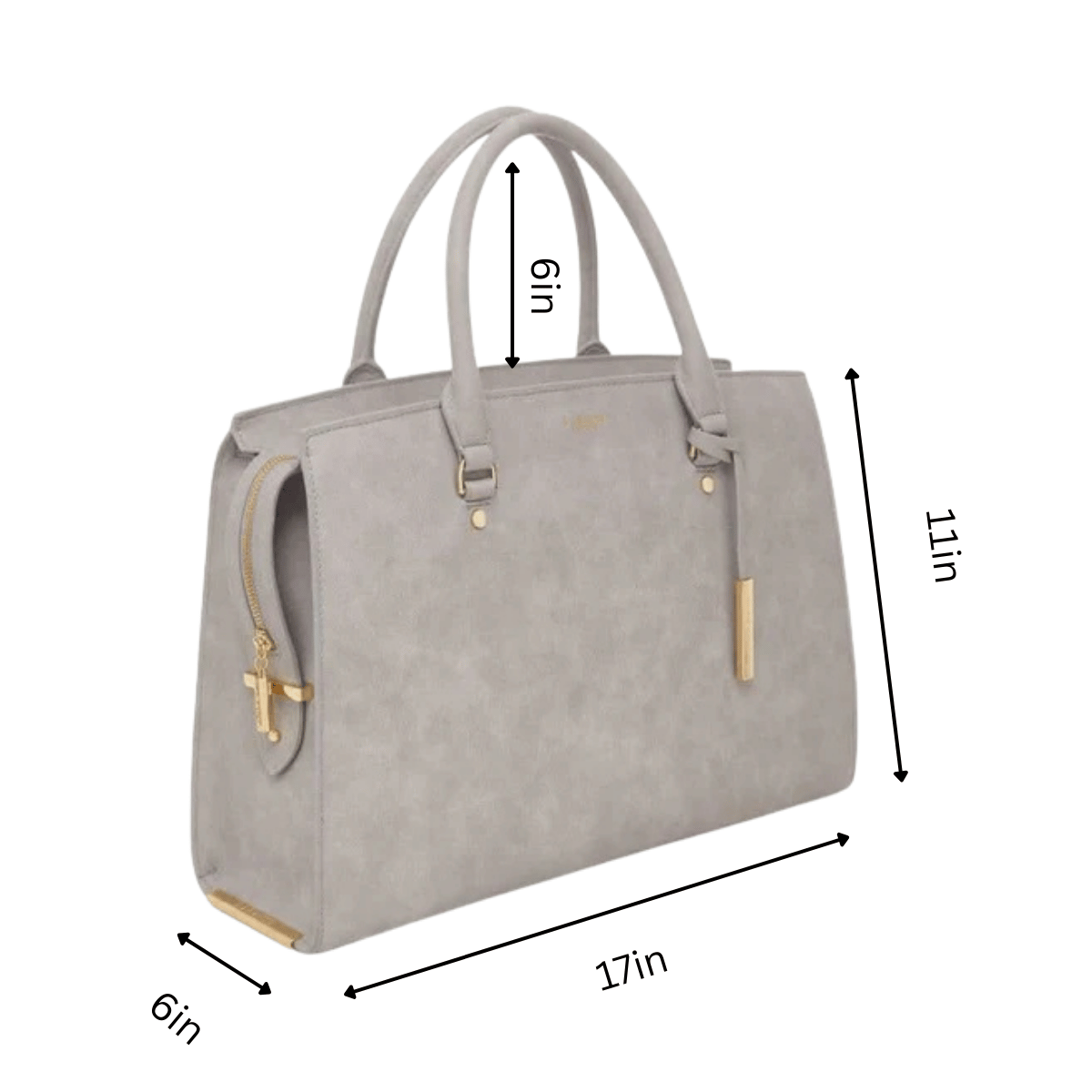 Aricia Grey Vegan Laptop Bag
