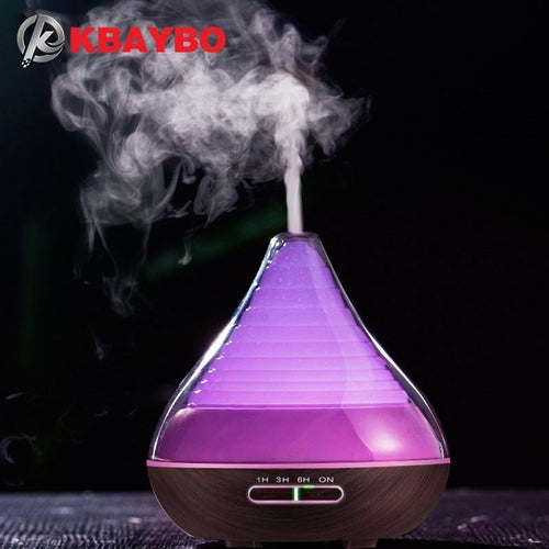 300ml Aroma Essential Oil Diffuser Wood Grain Ultrasonic Cool Mist