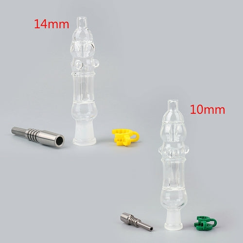 Areyourshop 10mm/14mm Mini Glass Vase Bottle Hookah Filter Pipe Bongs